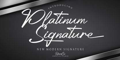 Platinum Signature Font Poster 1