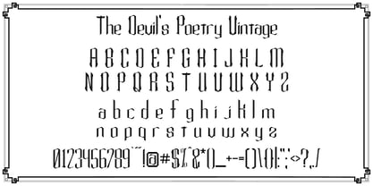 The Devils Poetry Font Poster 8