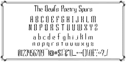 The Devils Poetry Font Poster 7