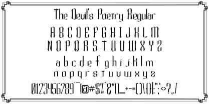 The Devils Poetry Font Poster 6