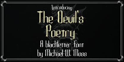 The Devils Poetry Font Poster 1