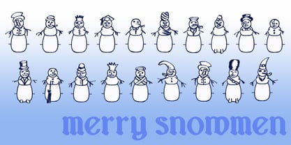 Merry Snowmen Fuente Póster 1