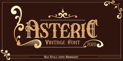 Asteric Vintage Font Poster 1