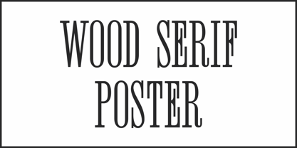 Wood Serif Poster JNL Fuente Póster 2