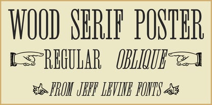 Wood Serif Poster JNL Fuente Póster 1