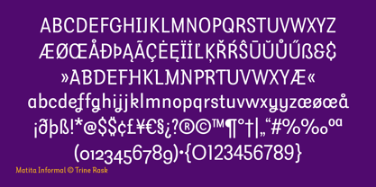 Matita Informal Font Poster 11