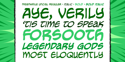 Meanwhile Uncial Font Poster 2