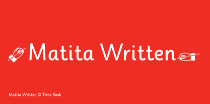 Matita Written Font Poster 1