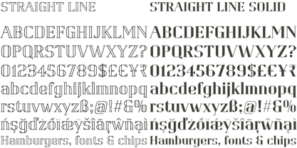 Straight Line Font Poster 5