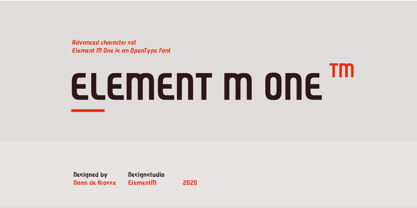 Element M One Font Poster 1