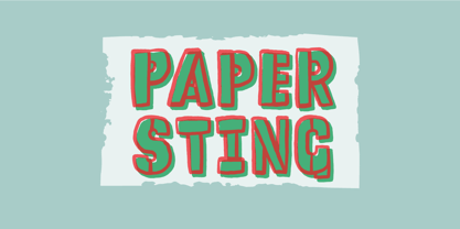 Paper Sting Stencil Font Poster 1