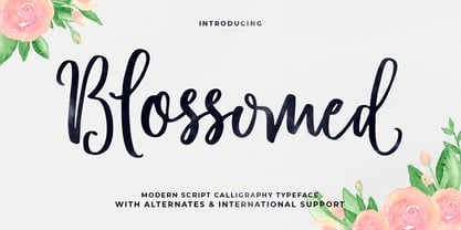 Blossomed Script Font Poster 1
