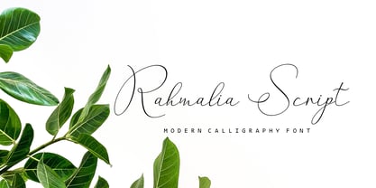 Rahmalia Script Font Poster 1