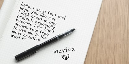 Lazy Fox Fuente Póster 2