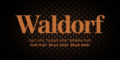 Waldorf Pro Font Poster 1