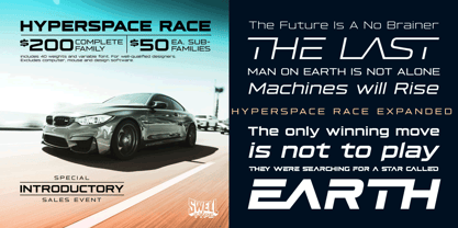 Hyperspace Race Font Poster 7