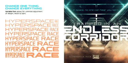 Hyperspace Race Font Poster 2