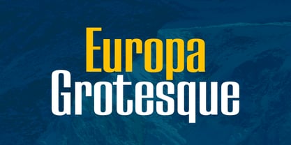 Europa Grotesque Fuente Póster 1