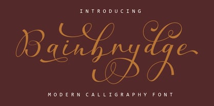 Bainbrydge Script Font Poster 1