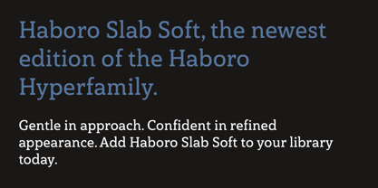 Haboro Slab Soft Fuente Póster 5