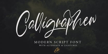 Calligrapher Fuente Póster 1