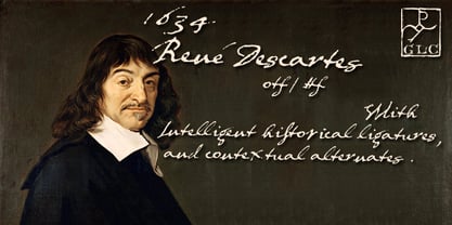 1634 René Descartes Font Poster 1
