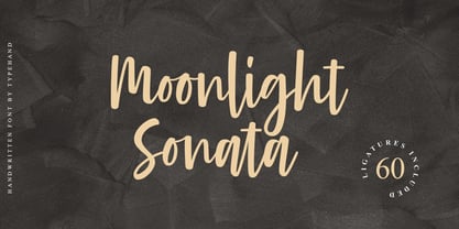 Moonlight Sonata Font Poster 1