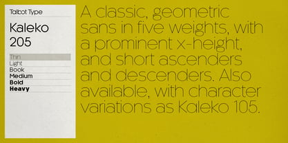 Kaleko 205 Font Poster 1