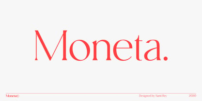 Moneta Font Poster 1