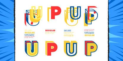 Up Up And Away Font Poster 4