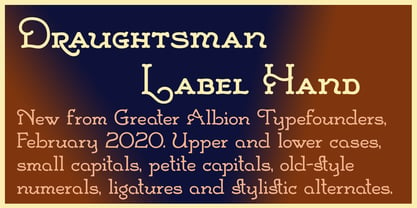 Draughtsman Label Hand Font Poster 4