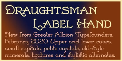 Draughtsman Label Hand Font Poster 3