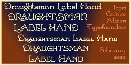 Draughtsman Label Hand Font Poster 1