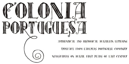 Colonia Portuguesa Font Poster 1
