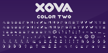 Xova Layered Font Poster 6