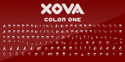 Xova Layered Font Poster 5
