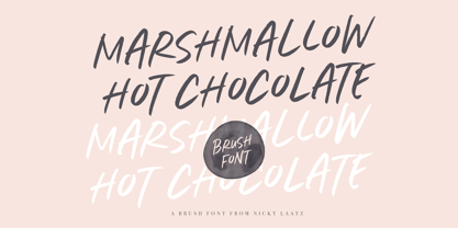 Marshmallow Hot Chocolate Font Poster 1