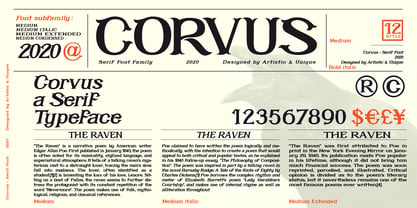 Corvus Font Poster 7