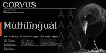 Corvus Font Poster 2