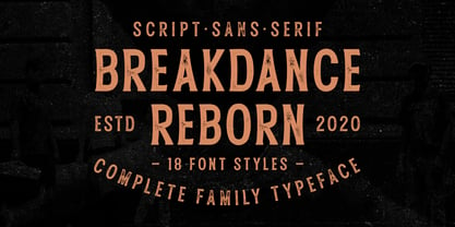 Breakdance Reborn Font Poster 1