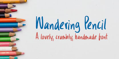 Wandering Pencil Font Poster 1