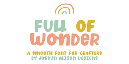 Full of Wonder Font Poster 1