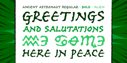 Ancient Astronaut Font Poster 2