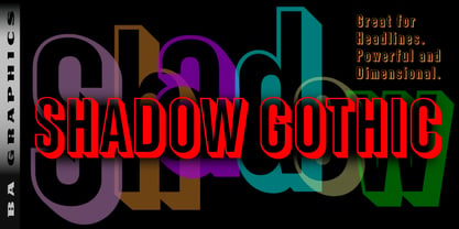 Shadow Gothic Font Poster 1