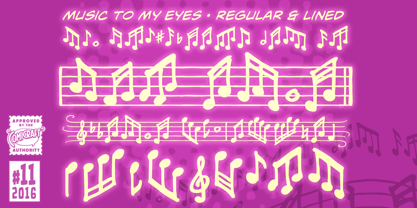 Music To My Eyes Font Poster 3