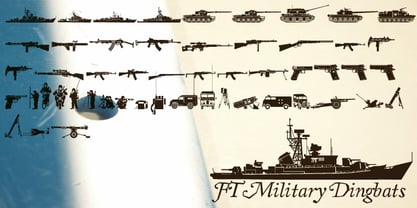 FT Military Dingbats Font Poster 1