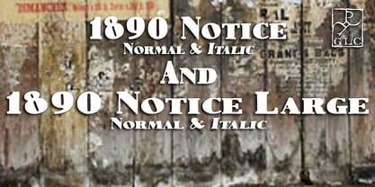 1890 Notice Fuente Póster 1