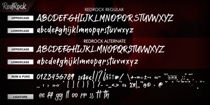 Red Rock Font Poster 12