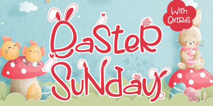 Easter Sunday Fuente Póster 1