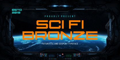 Sci Fi Bronze Font Poster 1
